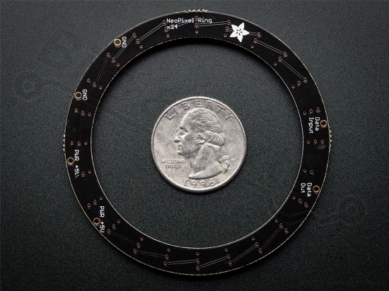 LED Ring NeoPixel - 24x WS2812 5050 RGB LEDs with drivers - Adafruit 1586
